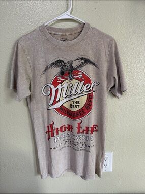Miller High Life Vintage-Style Beige Graphic Tee